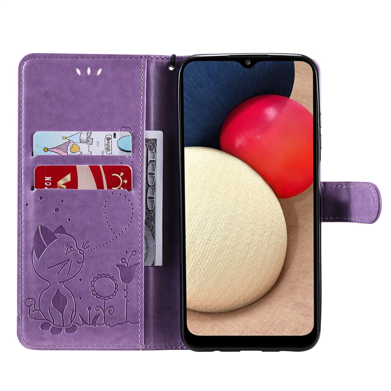 Do Samsung Galaxy A03S SM-A037F skórzane etui z klapką Coque na Samsung Galaxy A03S A 03 S A03 S A 03 S gniazdo karty chroń pokrywę