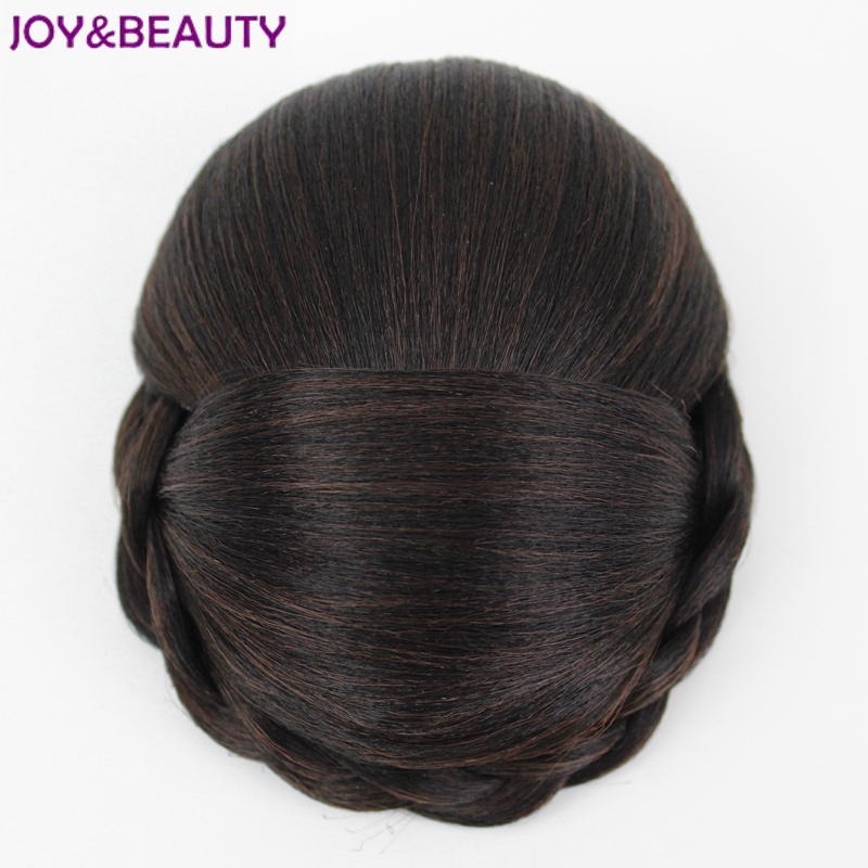 JOY &amp; BEAUTY-moño de pelo sintético para mujer, moño de pelo trenzado, rodillo de rosquilla, pieza de cabello de fibra de alta temperatura, 6 colores
