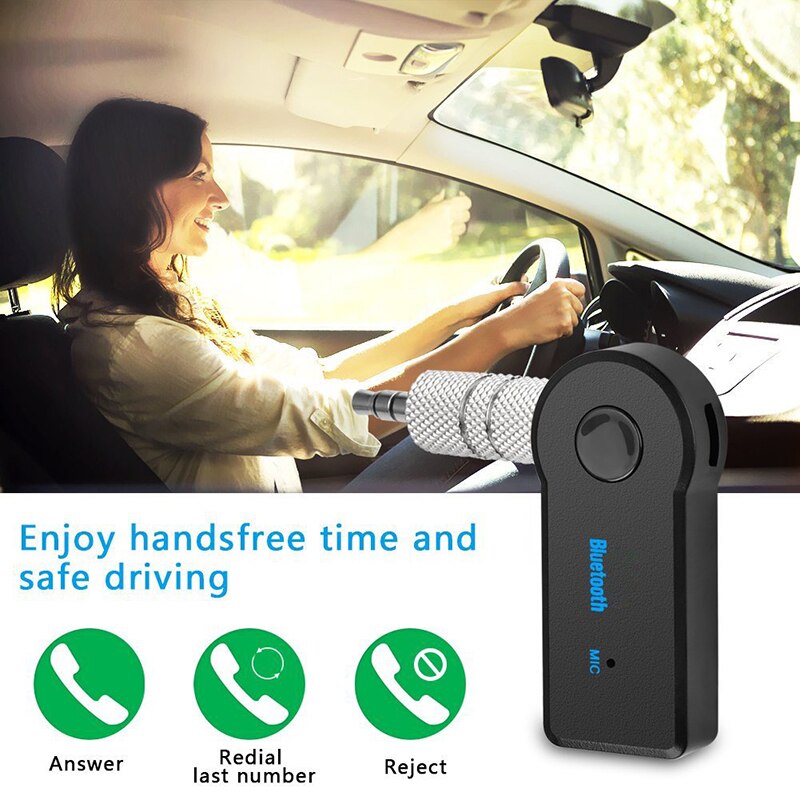 Adaptador rezeptor y fm-transmisor inalámbrico Bluetooth 5,0, 2 en 1, conector de 3,5mm para Audio de música de coche Aux A2dp, rec
