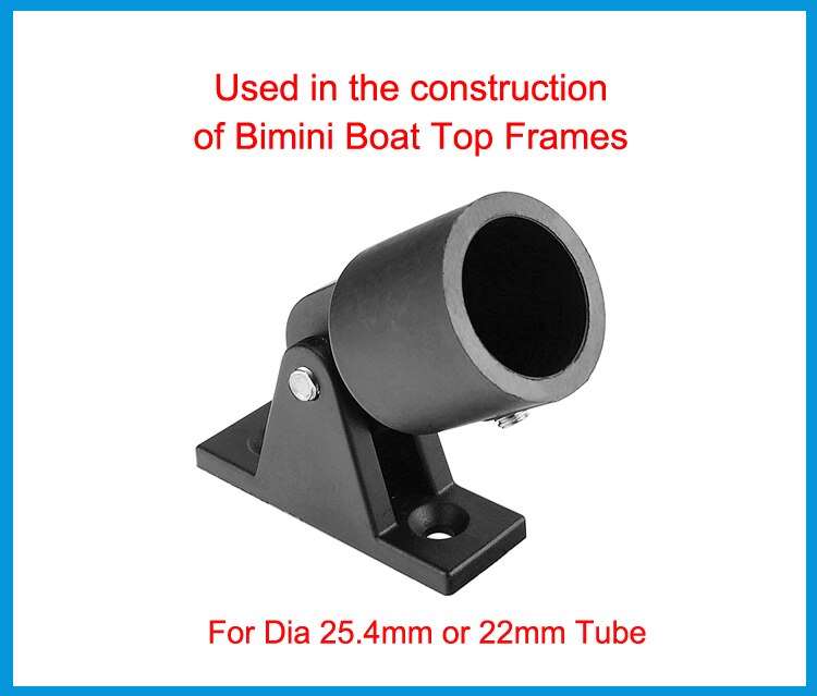 Båt Bimini Top Fitting Slangkoppling - 22mm eller 25.4mm - Rörände Kåpa