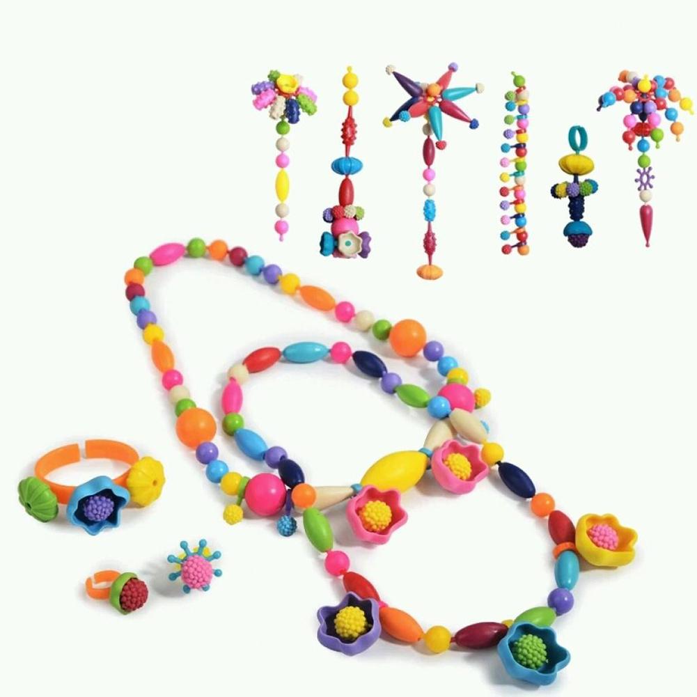 500g farverige løse perler diy armbånd halskæde børn håndværk projicering uddannelse legetøj