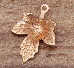 20pcs/lot 12*15mm Maple Leaf Charms For DIY Hair Jewelry Earrings Leaves Pendants Jewelry Making Accessories Parts 030: KC gold plated