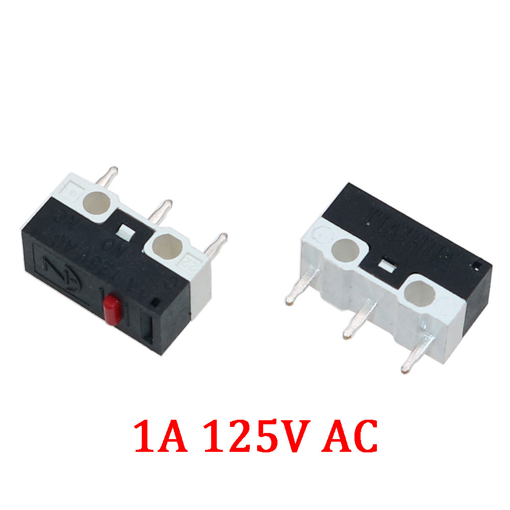 3 Pins 1A/5A 125V/250V Mini Micro Limit Switch Terminals SPDT Roller Arc lever Snap Action Push Micro Mouse switches C NO NC: 4XL / black