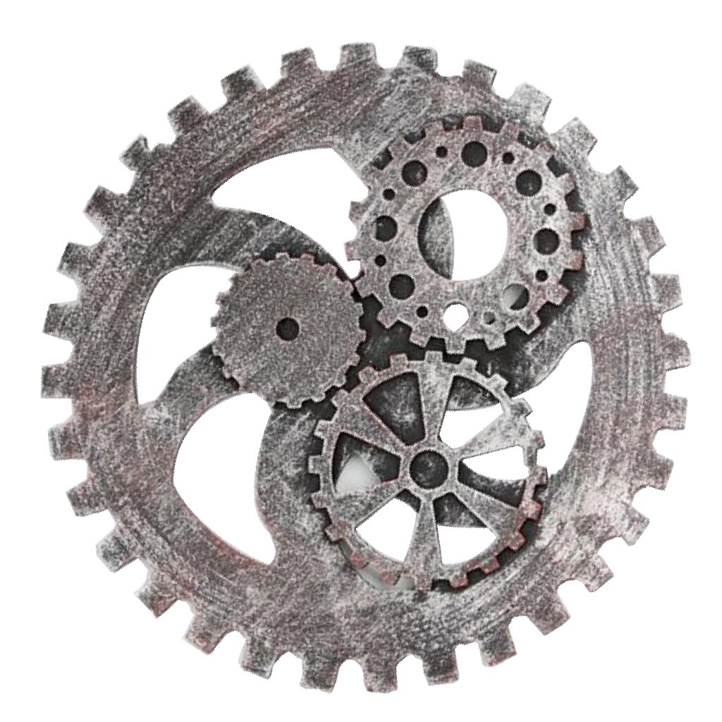 Retro Wooden Steampunk Gear Wall Hanging Decor for Home Bar Cafeteria: 32CM