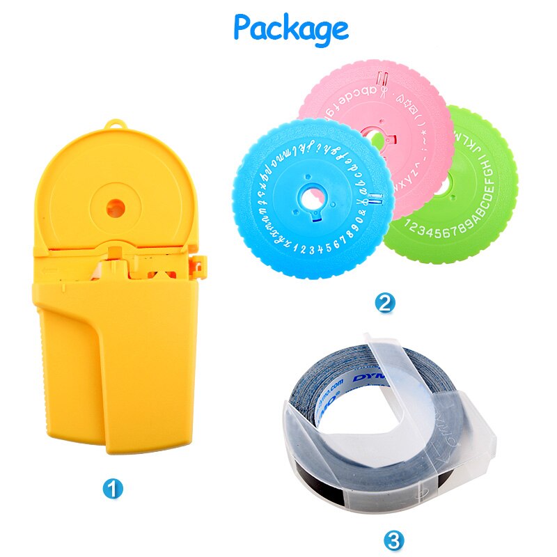 Dymo 1880 Manual Label Maker for 9mm 3D Embossing Label labels for Dymo DIY Manual Label printer typewriter Letterings machine