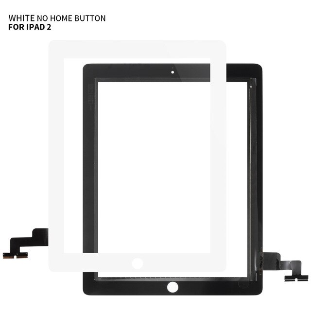 9.7 "Voor Ipad 2 IPad2 2nd A1395 A1396 A1397 Originele Lcd-scherm Touch Screen Digitizer Vergadering Voor Glas vervanging: only white touch