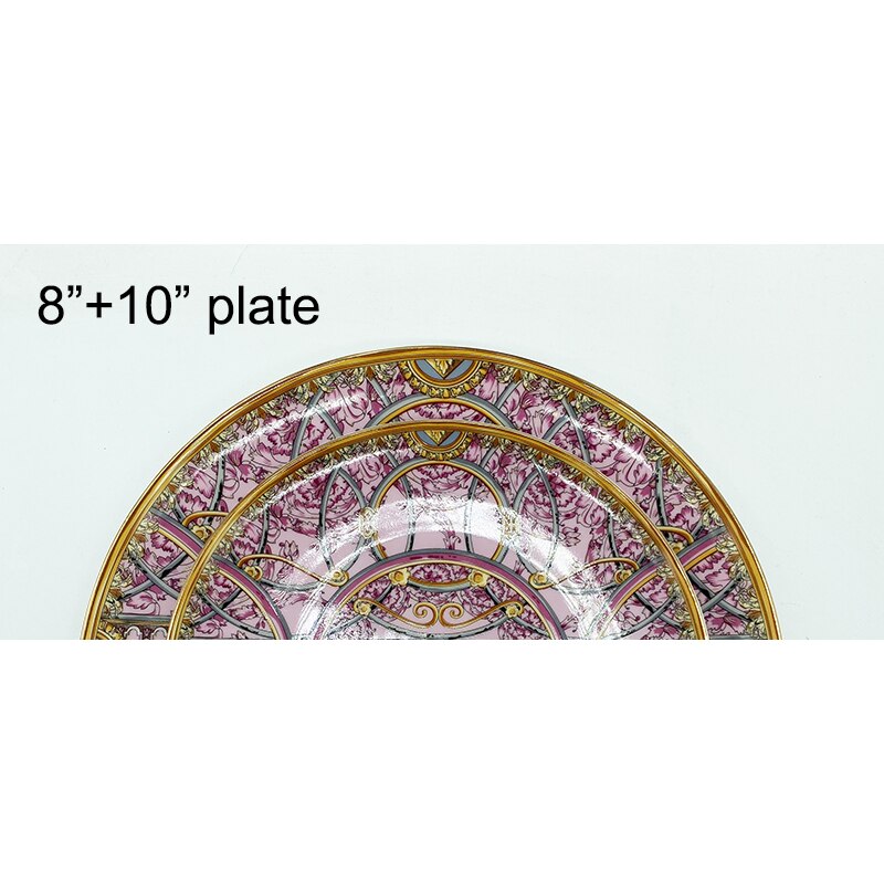 Porcelain plates and plates, luxury plates, candy, fruit plates, ceramics, steak: Blue
