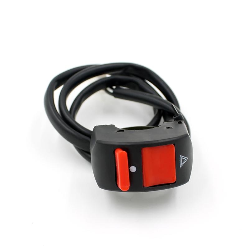 Universal Handlebar Motorcycle Accident Hazard Light Switch On/Off Button Light Switch 12V DC for Motorcycles
