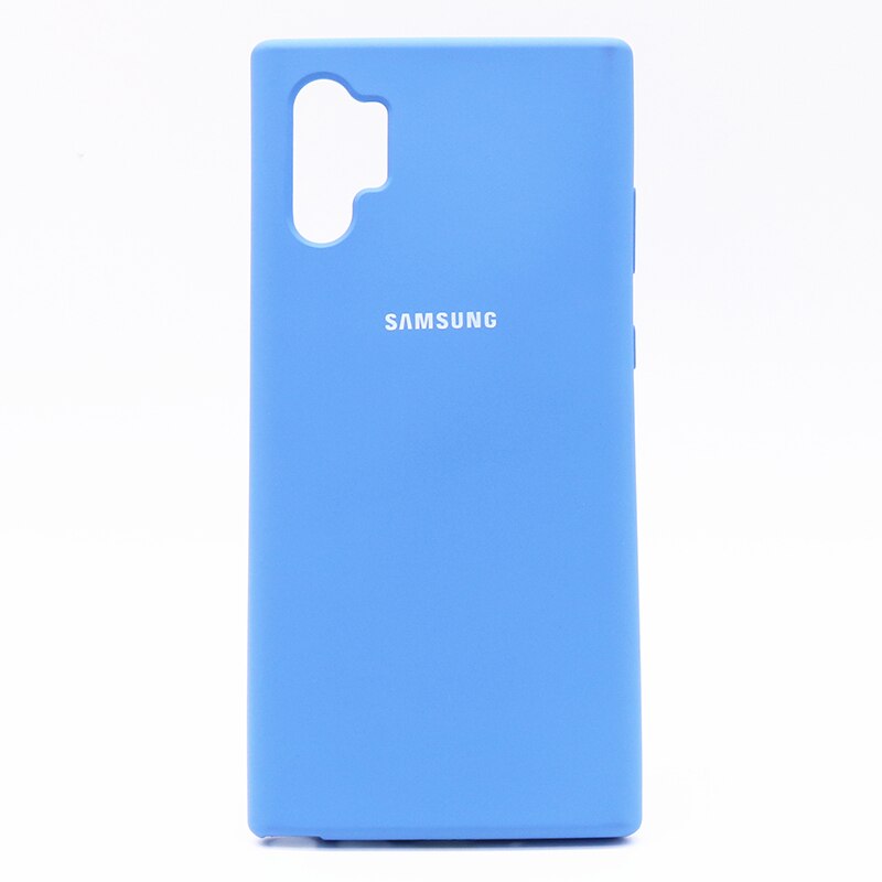 Samsung-funda Original con acabado de silicona, carcasa protectora trasera para Galaxy Note 10 Plus, Note 10 Pro: Galaxy Note 10 Plus / Blue