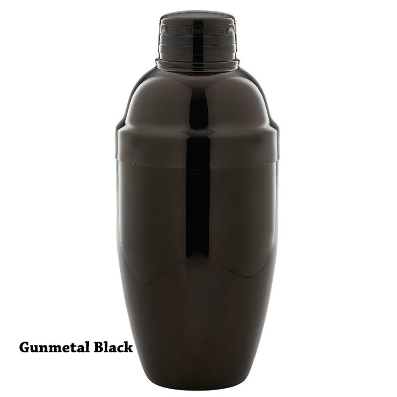 500ml Cocktail Shakers Cobbler Shaker 4 Different Surface Finishing: Gunmetal Black