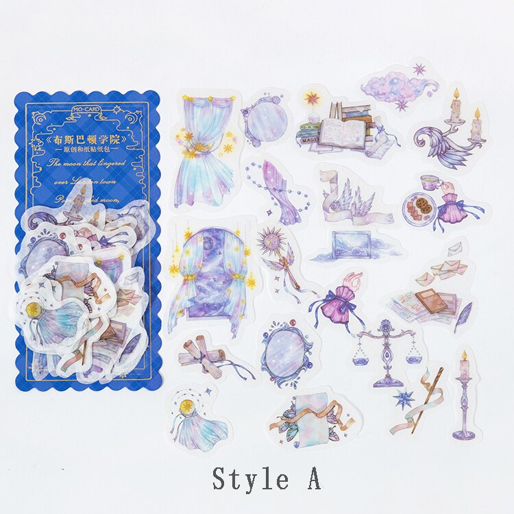 Mr. Papier 60Pcs Brief Van Magic Deco Dagboek Grote Washi Sticker Scrapbooking Label Planner Doodling Decoratieve School Briefpapier: A