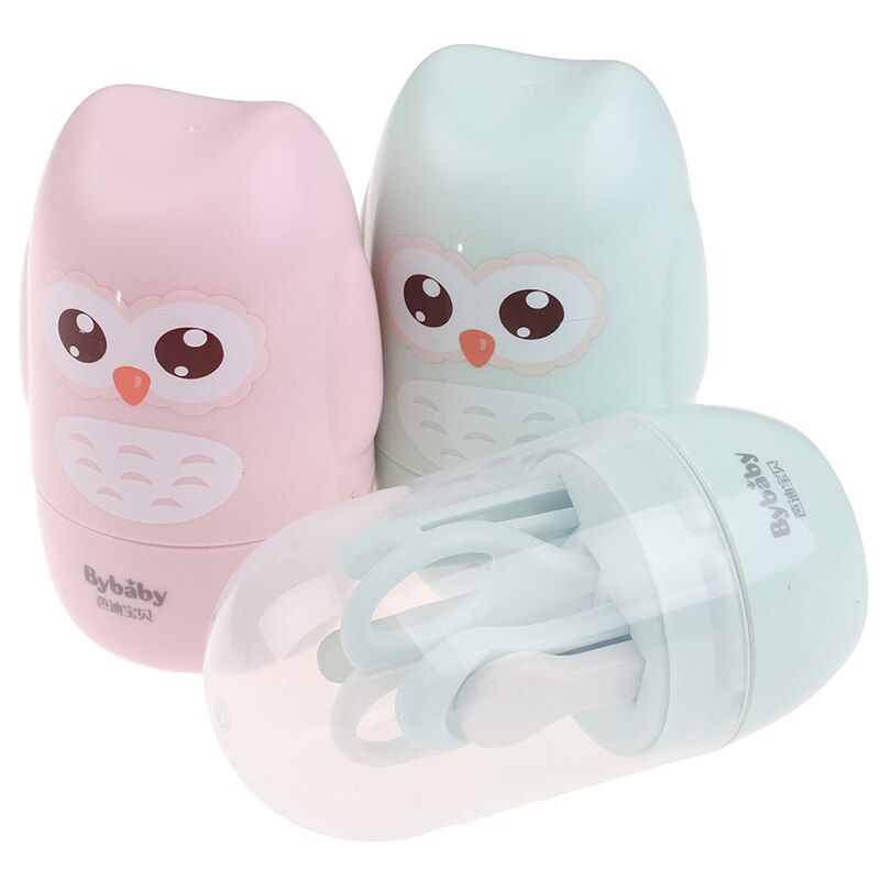 Animal Owl Shape Baby Nail Trimmer Set Nail Care Kit Kid Safe Portable Nail Scissors File Tweezer