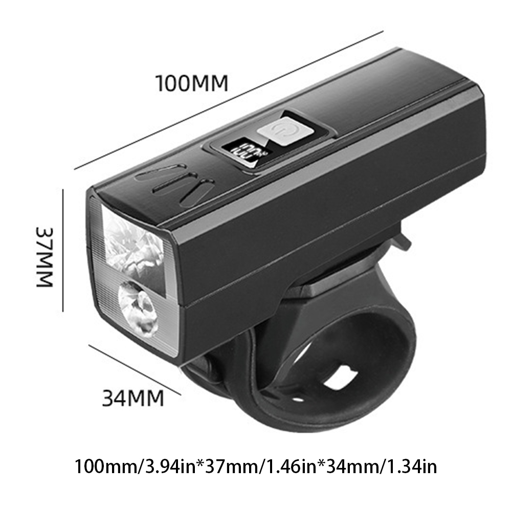Fietskoplamp met siliconen pad Markeer LED-licht Digitaal display Lichtgewicht fietsverlichting voor reisfietsaccessoires