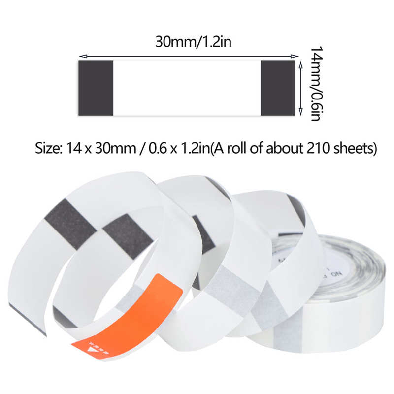 Label Sticker Printer Marking Paper Transparent Self Adhesive Tear Resistant Paste Roll Used for Kitchen Storage