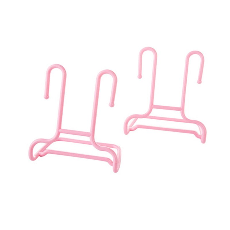 2pcs Shoe Hanger Stretcher Shoes Hanging Storage Finishing Organizer Multi Function Shoe Holder Shelf Sneakers Drying Rack Stand: Pink