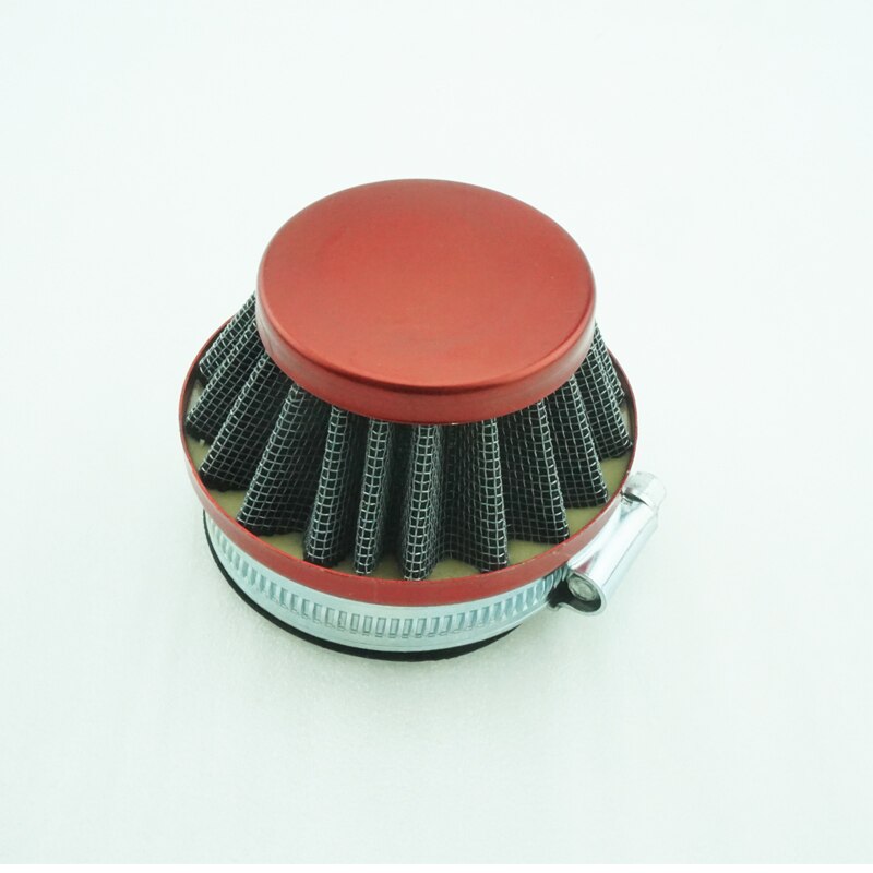 Filtro de aire rojo de 58mm para Mini Moto de Gas motocicleta Motocrass motocicleta motorizada bolsillo Pit Dirt Bike