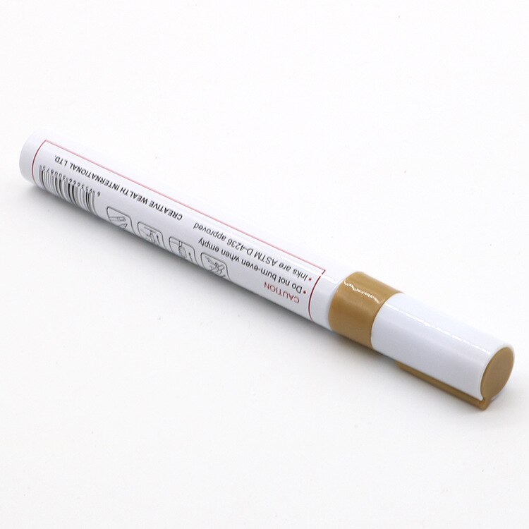 9 Colors White Waterproof Permanent Paint Marker Pen Car Tyre Paint Pen Rubber Tread Environmental Tire Painting DIY Office: Gold 1pc
