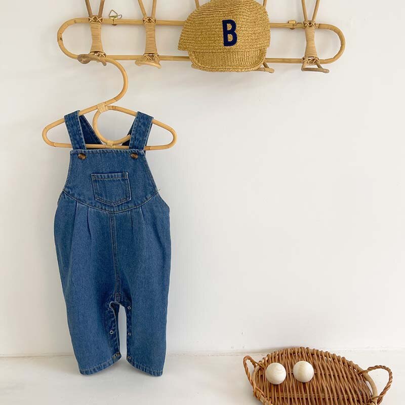 Monos de mezclilla para bebés y niños, monos para bebés y niños, ropa de bebé, pantalones largos Vaqueros