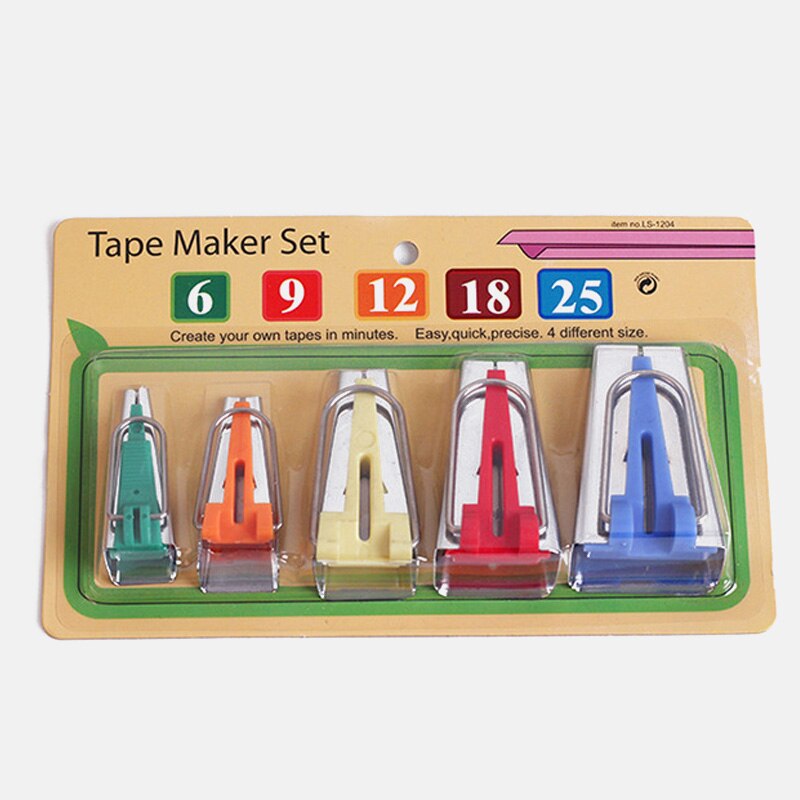 Decoración para manualidades, herramientas de mano Beader, fabricante de correas, embalaje de bordes, accesorios de costura, tira de cinta cilíndrica, embellecedor de cinta de Control Bias: 5PCS