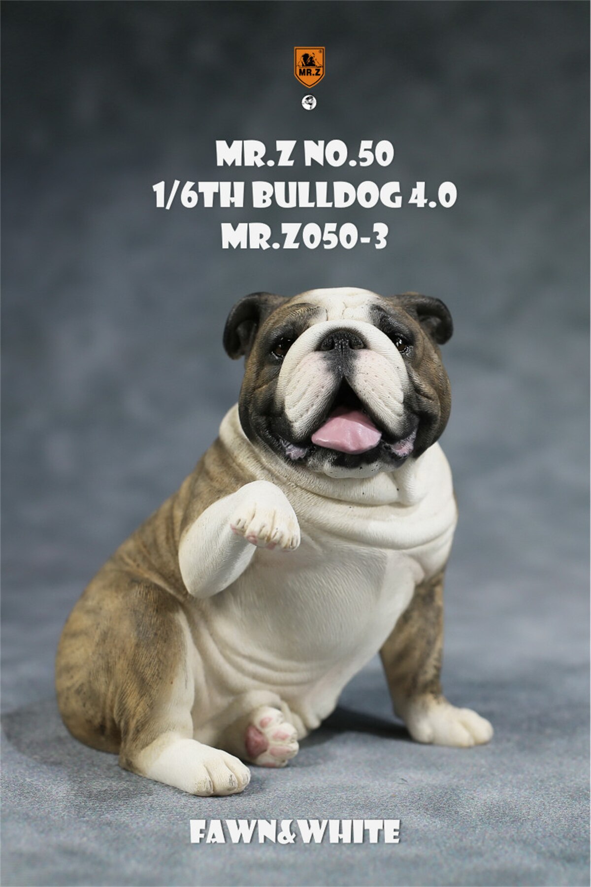 Mr.Z Studio 1:6 British Bulldog V4.0 Dog Pet Healing Figure Canidae Animal Model Toy Collector Desktop Decor Adult Unisex: 050-3