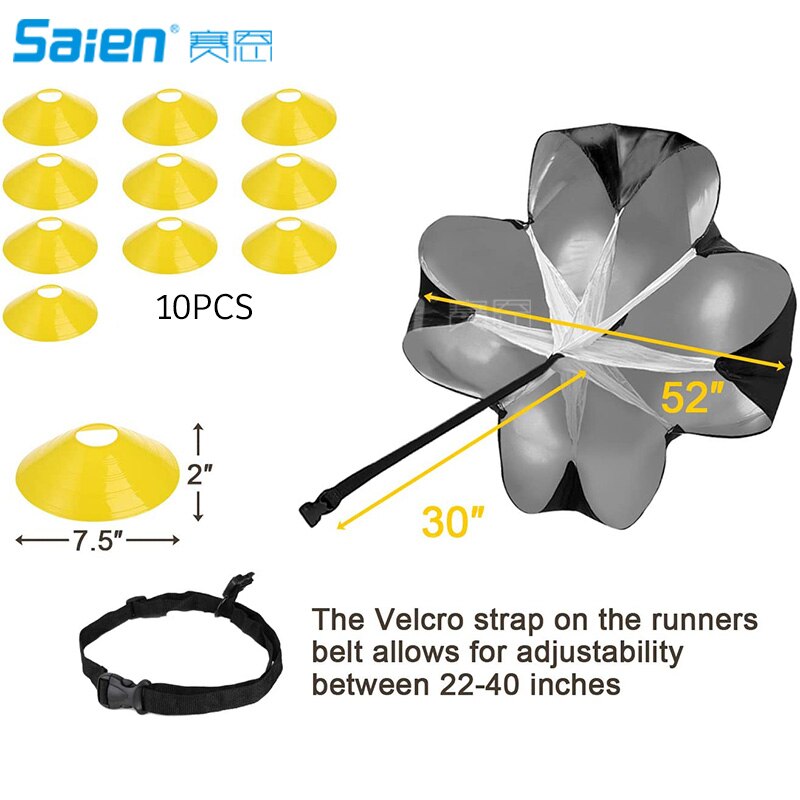 Speed Agility Training Kit—Includes Agility Ladder with Carrying Bag, Resistance Parachute.Use Equipment to Improve Footwork