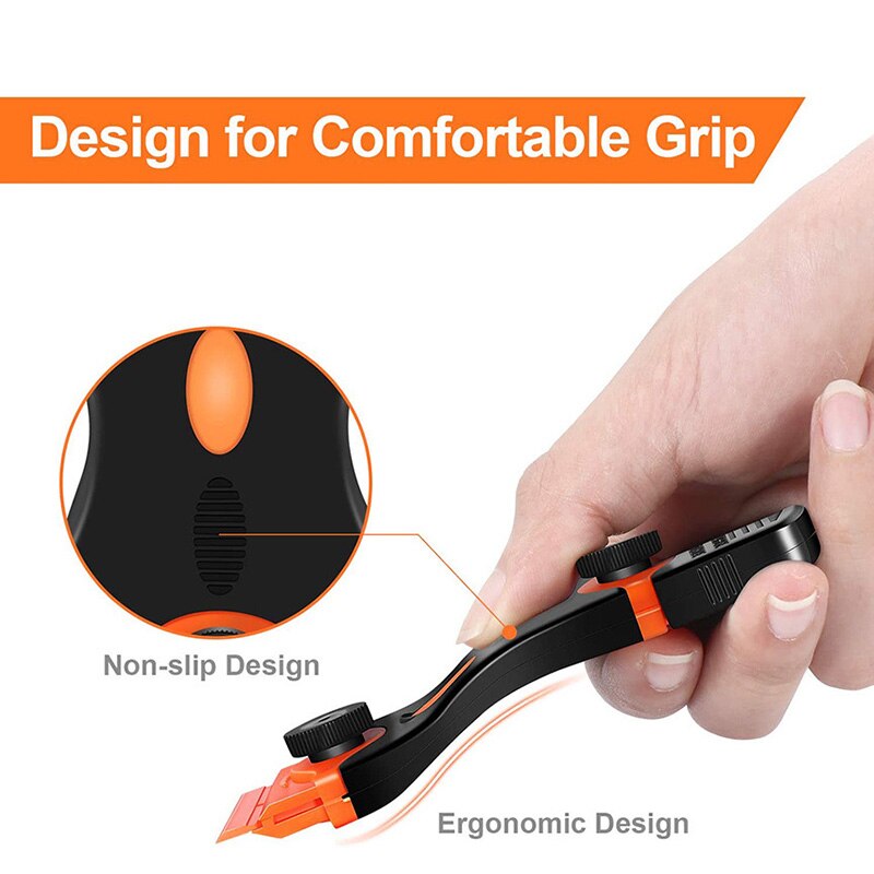 Portable And Replaceable Multifunctional Double-Sided Scraper With Plastic Handle Blade Combination Glass Cleaning