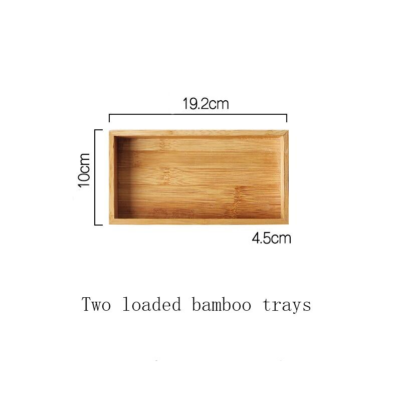 Ceramic Dessert Nut Snacks Plate Bamboo Wood Tray Multi Grid Dessert Plates Multifunction Foods Classify Snack Dishes: wood color C