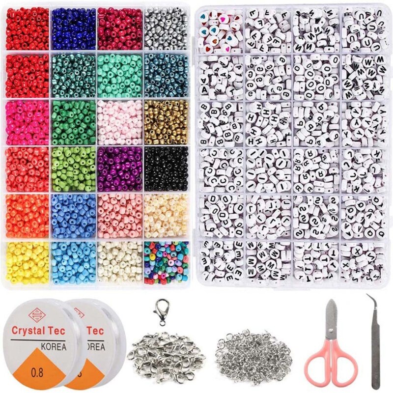 F42F DIY Arts and Crafts for Women Girlfriend Kids Bead Craft Kit Set Bracelet