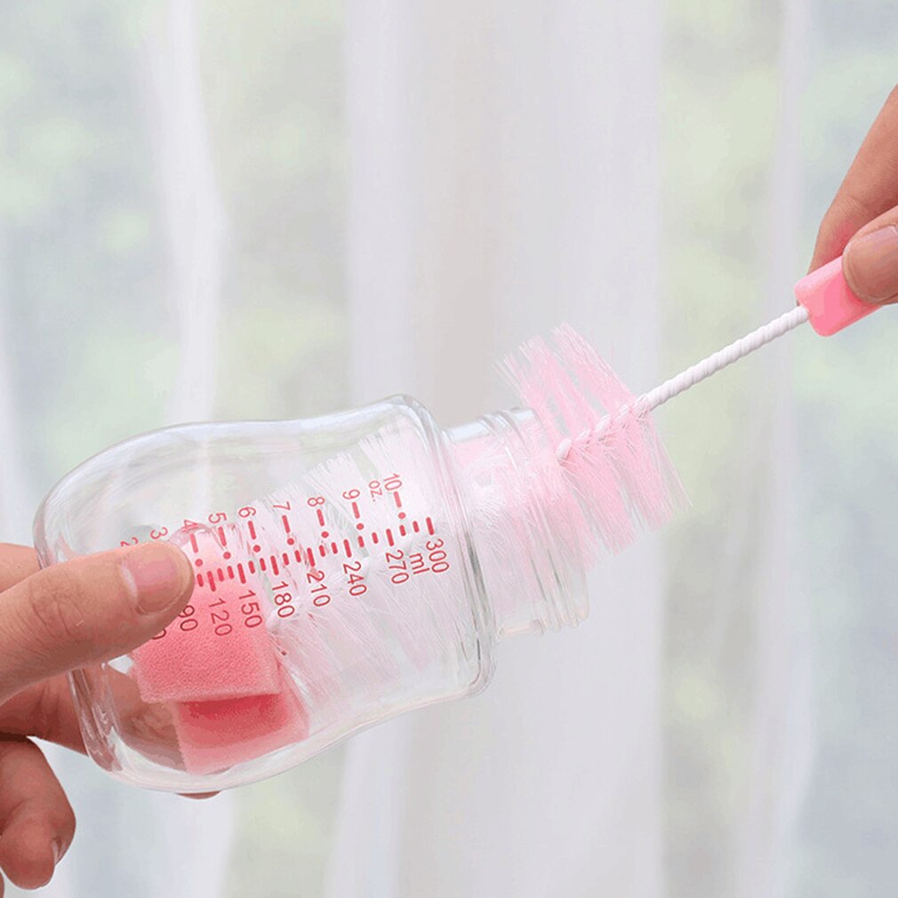 7Pcs/set Baby Bottle Brushes Brush 360-degree Rotating Head Cleaning Washing Brush Tools Straw Brush Set