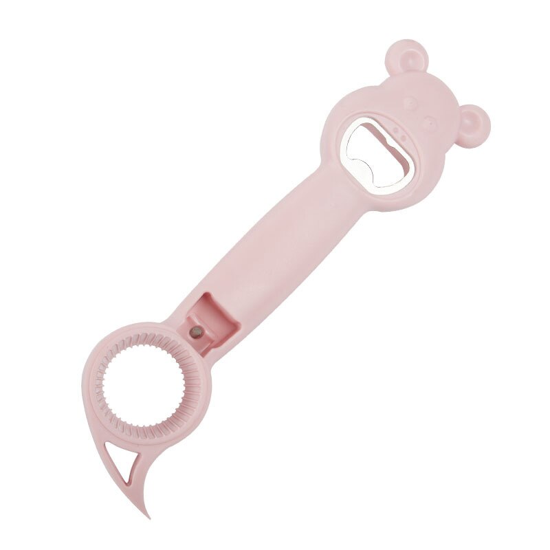 Household Multifunctional Bottle Opener, Safe Non-slip, Labor-saving Canned Bottle Capper, Kitchen Gadget: 2   light pink