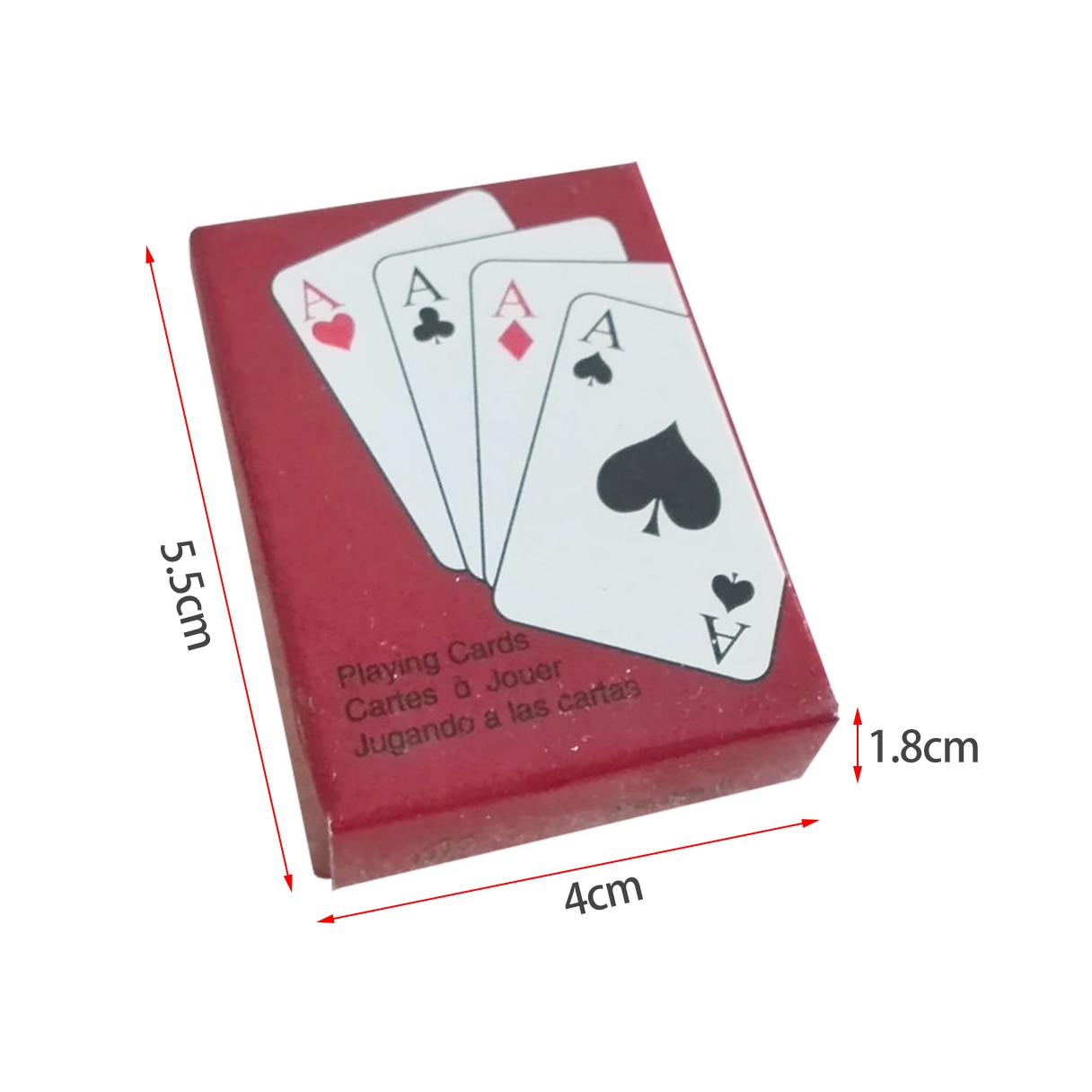 Cartas de Juego Mini Poker 1 Deck para viaje Camping diversión portátil