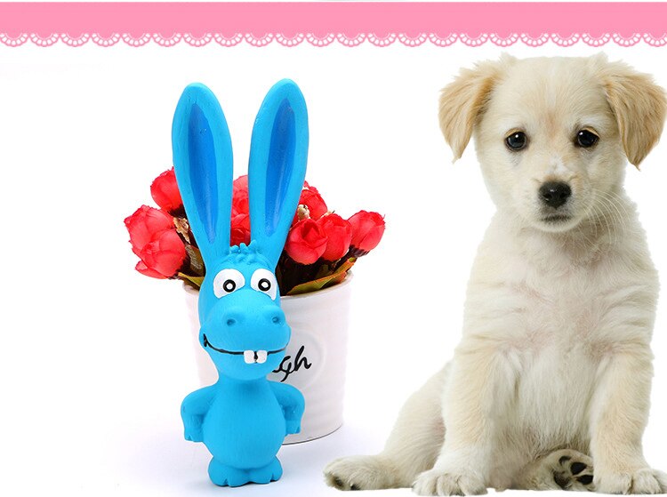 Dog Toy Pet Chew Rubber Bell Squeaky Sound Toys For Dog Funny Games Interactive Bone Doggy Toy Dog Production