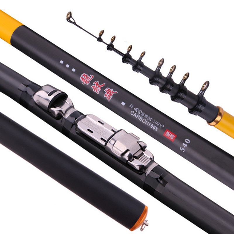 Rock Fishing Rod Ultra Light Carbon Feeder Fishing poleTelescopic Portable Travel Sea