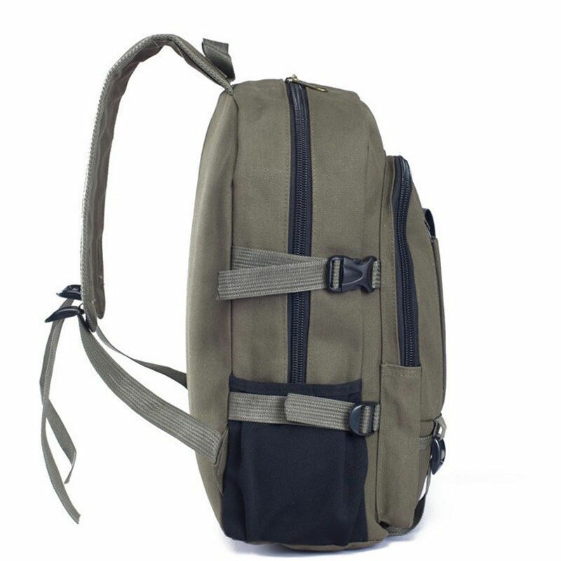 Bolso de viaje para hombre y mujer, mochila escolar Vintage de lona para acampar, deportes de trabajo, senderismo, Universidad