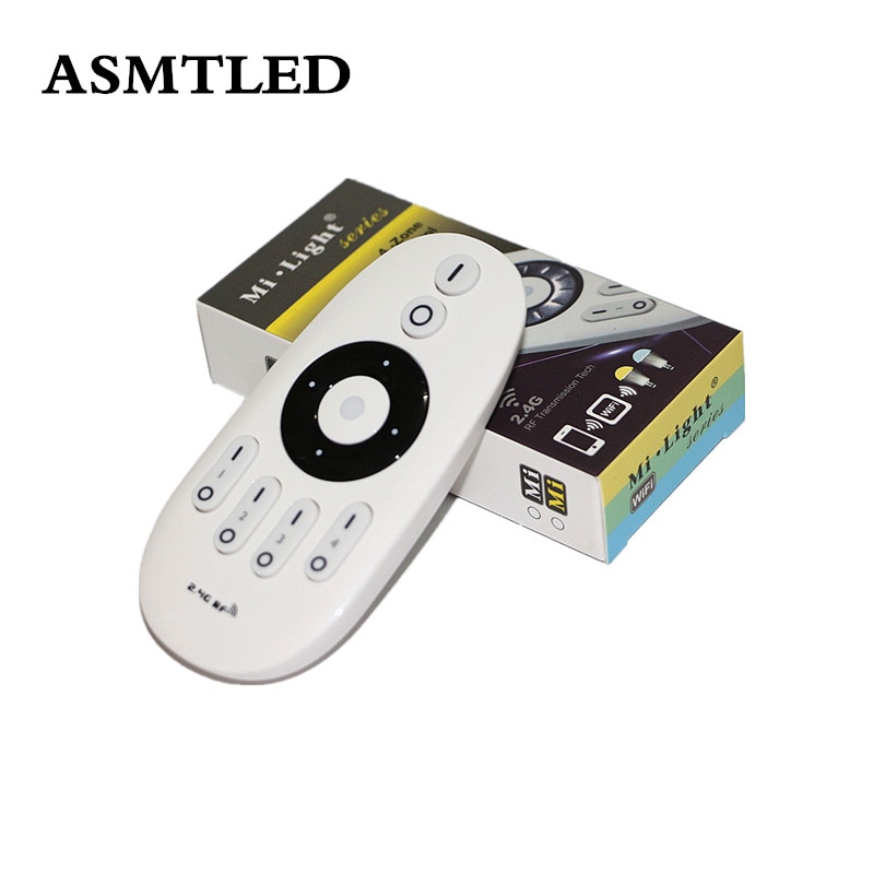 Dimbar mi lys 2.4g 4- sone enkelt farge / hvit / varm hvit trådløs rf fjernkontroll for led pære led stripe lys