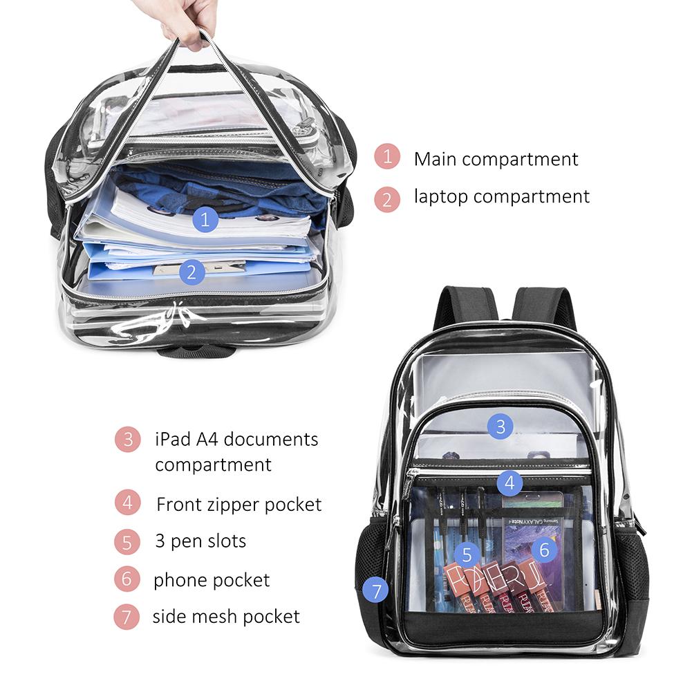 Mannen Vrouwen Mode Pvc Transparant Rugzak Studenten Schooltas Waterdichte Strand Zwemmen Tas Toevallige Reizen Anti-Diefstal S