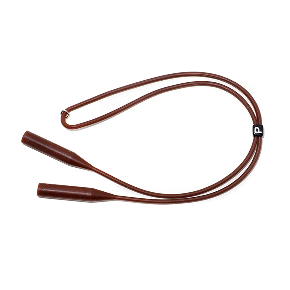 Silicone world Adjustable Silicone Eyeglasses Straps Sunglasses String Ropes Glasses Chain Sports Holder Elastic Anti Slip Cords: Brown