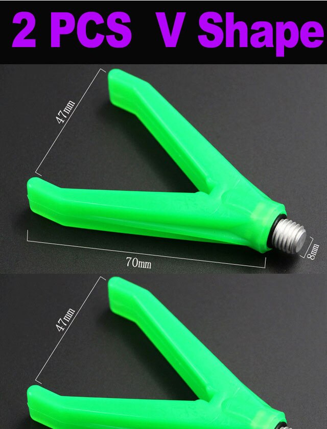 2pcs Carp Fishing Rod Rest Gripper Fishing Rod Holder Fish Pole Bracket Heads Fishing Tool Support Stand Head Fishing Accessory: 2pc V shape