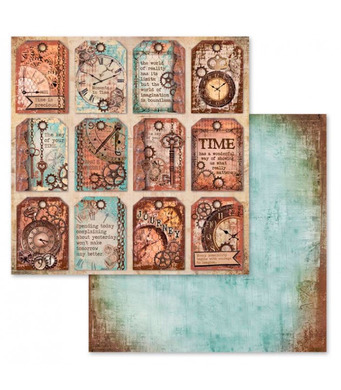 PAPELES SCRAP STAMPERIA 10ud 12x12 CLOCKWISE