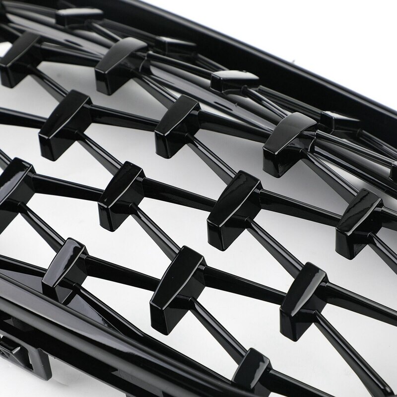 Grille de rein avant, Grille de météore de calandre de diamant de capot avant pour-BMW série 1 F20 F21 LCI noir