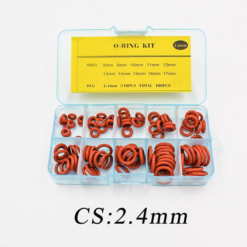 Sourcing Map Silicone O-Ring, 16mm OD, 13mm ID, 1.5mm Width, VMQ Seal Rings Gasket, Red, Pack Of 50