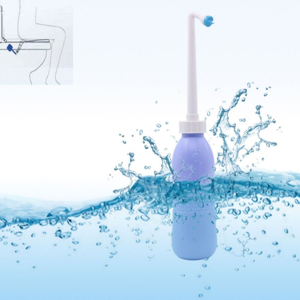 600ML Sprayer Personal Cleaner Hand Held Seat Bidet Tackle Toilet Hygiene Washing Anus&Vaginal Cleaning Portable Toilet Bidet