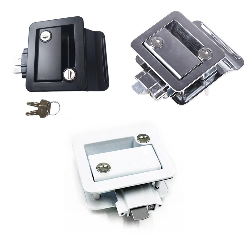 Caravan RV Travel Trailer Entry Door Lock Camper Door Latch Handle with Keys Secure for Camper Travel Trailer