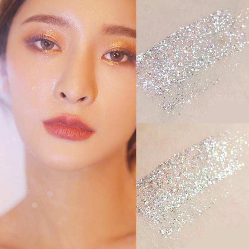 Pärlemorfärgad makeup flytande ögonskugga glitter ögonskugga vattenfast flytande ögonskugga skimmer ögonmakeup slät borsthuvud tslm 1