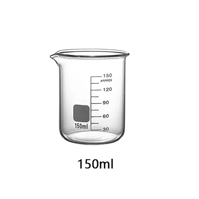 Laboratorie Borosilikatglas Bægerglas Målebæger Kemisk Glas Kop: Lysegul