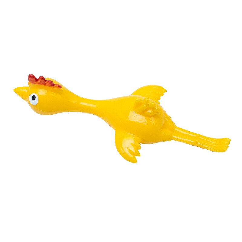 1Pcs Schieten Turkije Grappig Rubber Tpr Kip Stretchy Vliegende Turkije Vinger Vogels Sticky Novelty Gags Practical Joke Trick Speelgoed