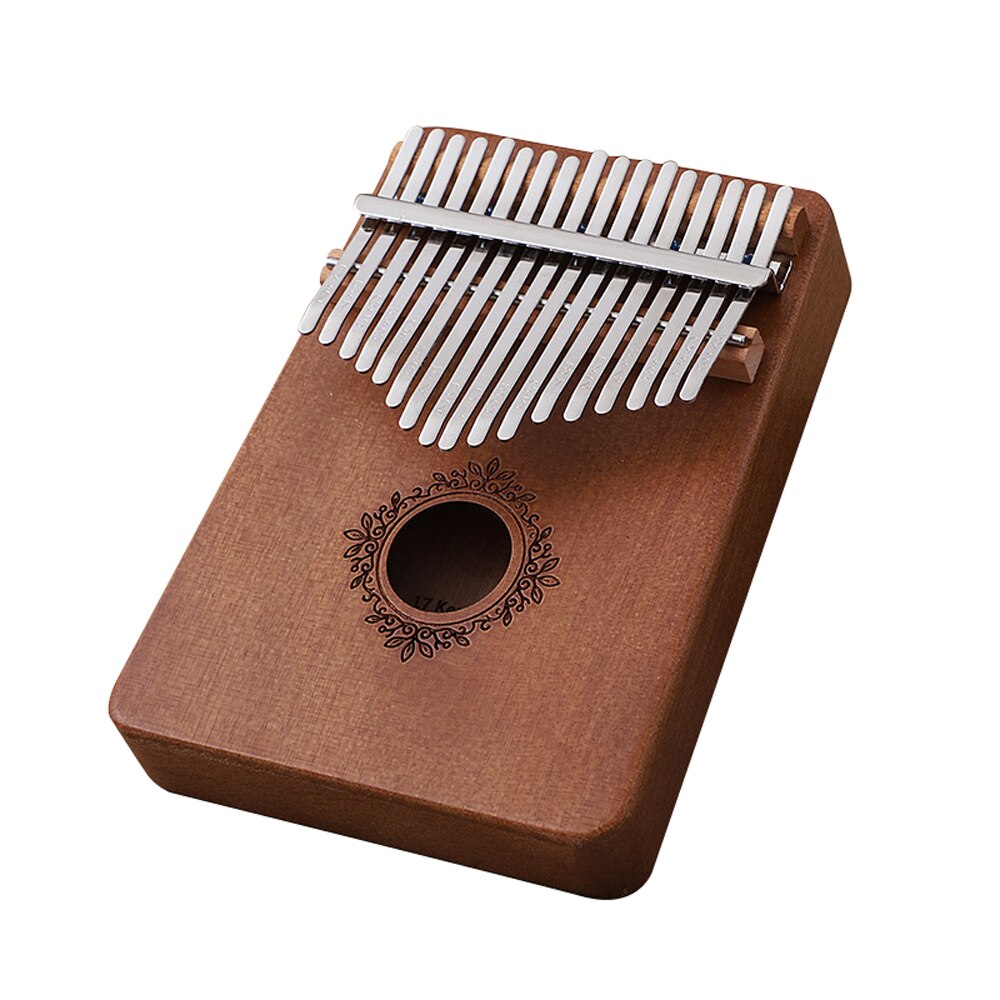 Instrumento Musical portátil Kalimba de madera con 17 teclas y dedo pulgar africano