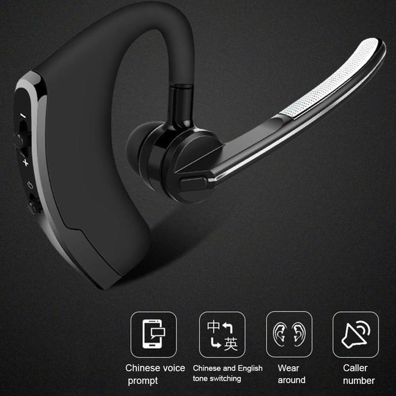 V8 Eenzijdige Opknoping Oor Draadloze Bluetooth Headset Business Sport Bluetooth Headset Stereo Headset Met Microfoon