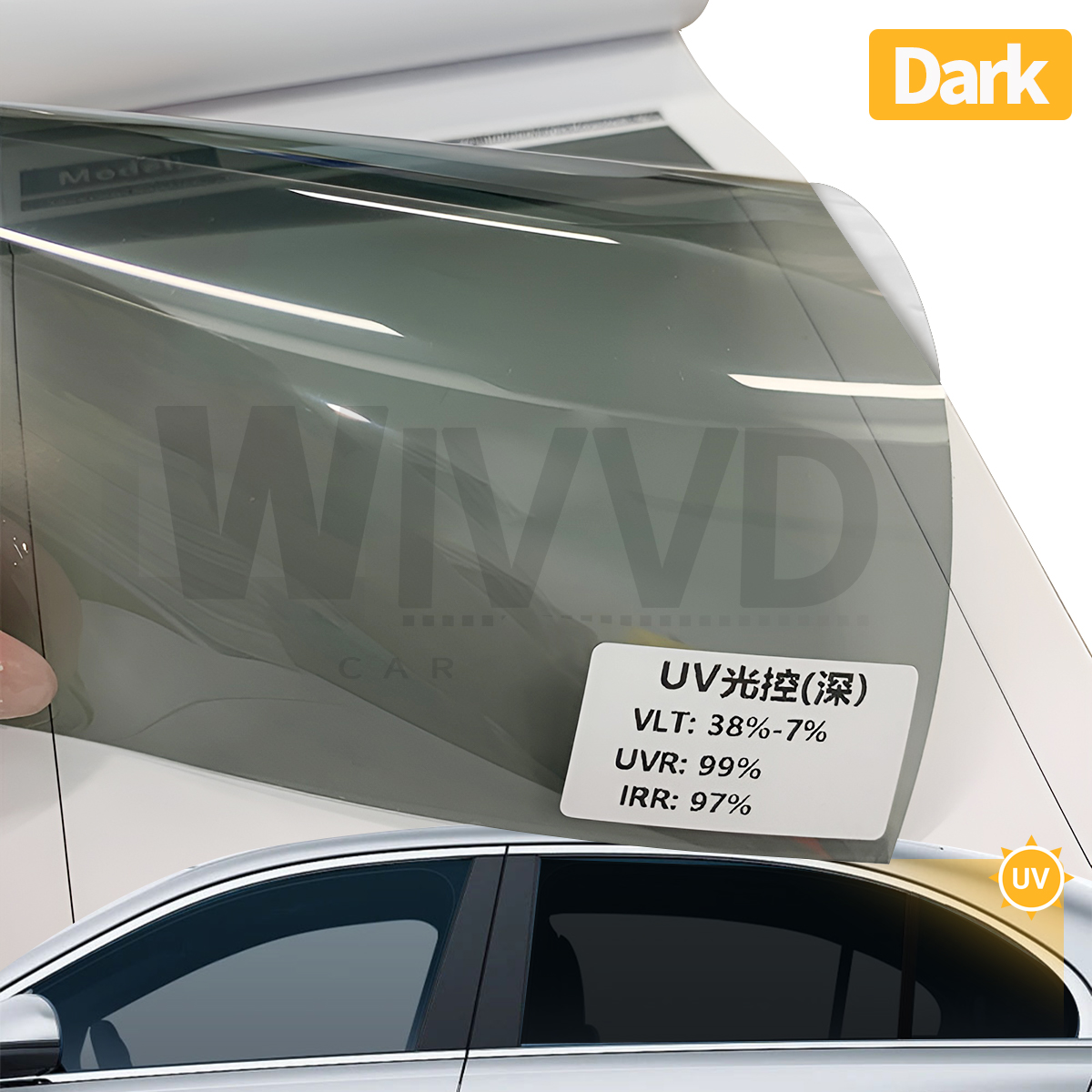 Solfilm til bilvinduer, fotokrom film, fargeendring, varmeavvisende, anti-uv, til alle typer bilruter, tilbehør til frontruter og bakruter