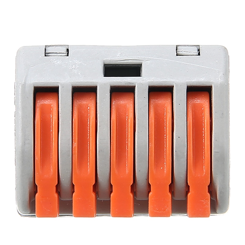 60pc Reusable Terminal Block Lever Home Compact Splicing Connector Wire 2/3/5 Pole Cable Clamp Nut For Lighting Fixtures